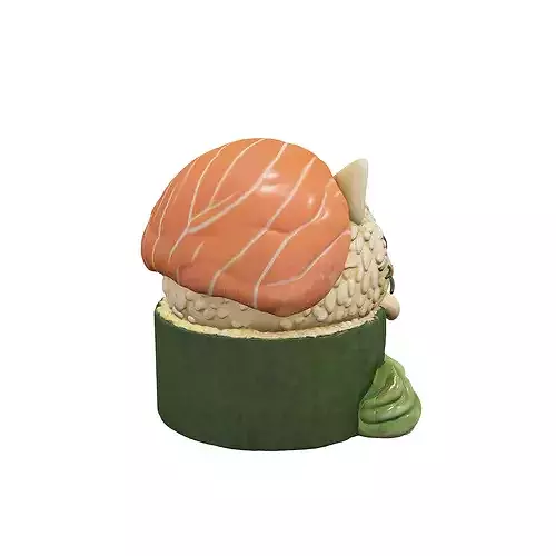 Sushi Kitten Delight food 3D model