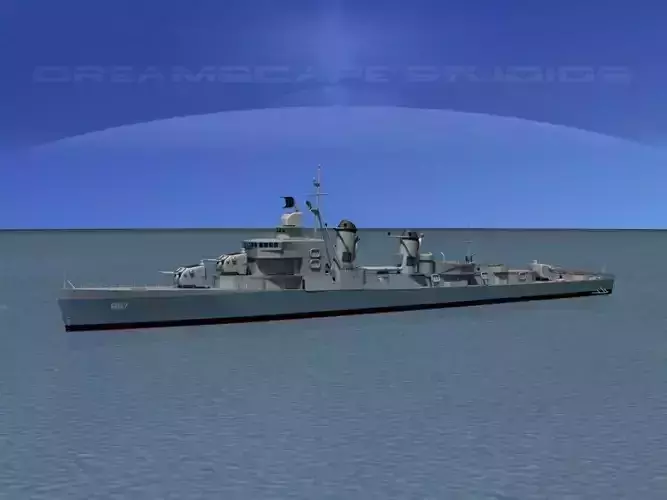 Sumner Class Destroyer DD-857 USS Bristol 3D model