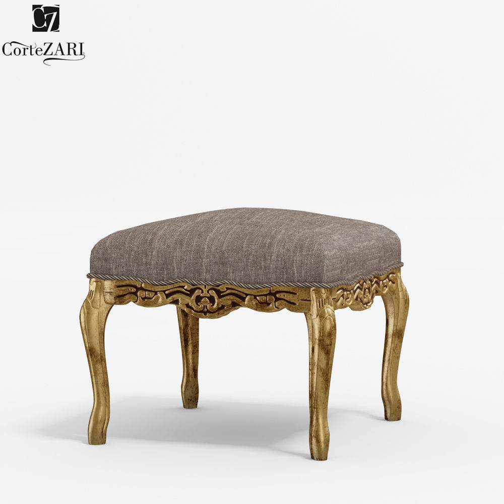 CorteZARI Gemma armchair and pouf set 3D model_4