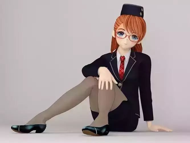 Chiyo anime girl pose 5