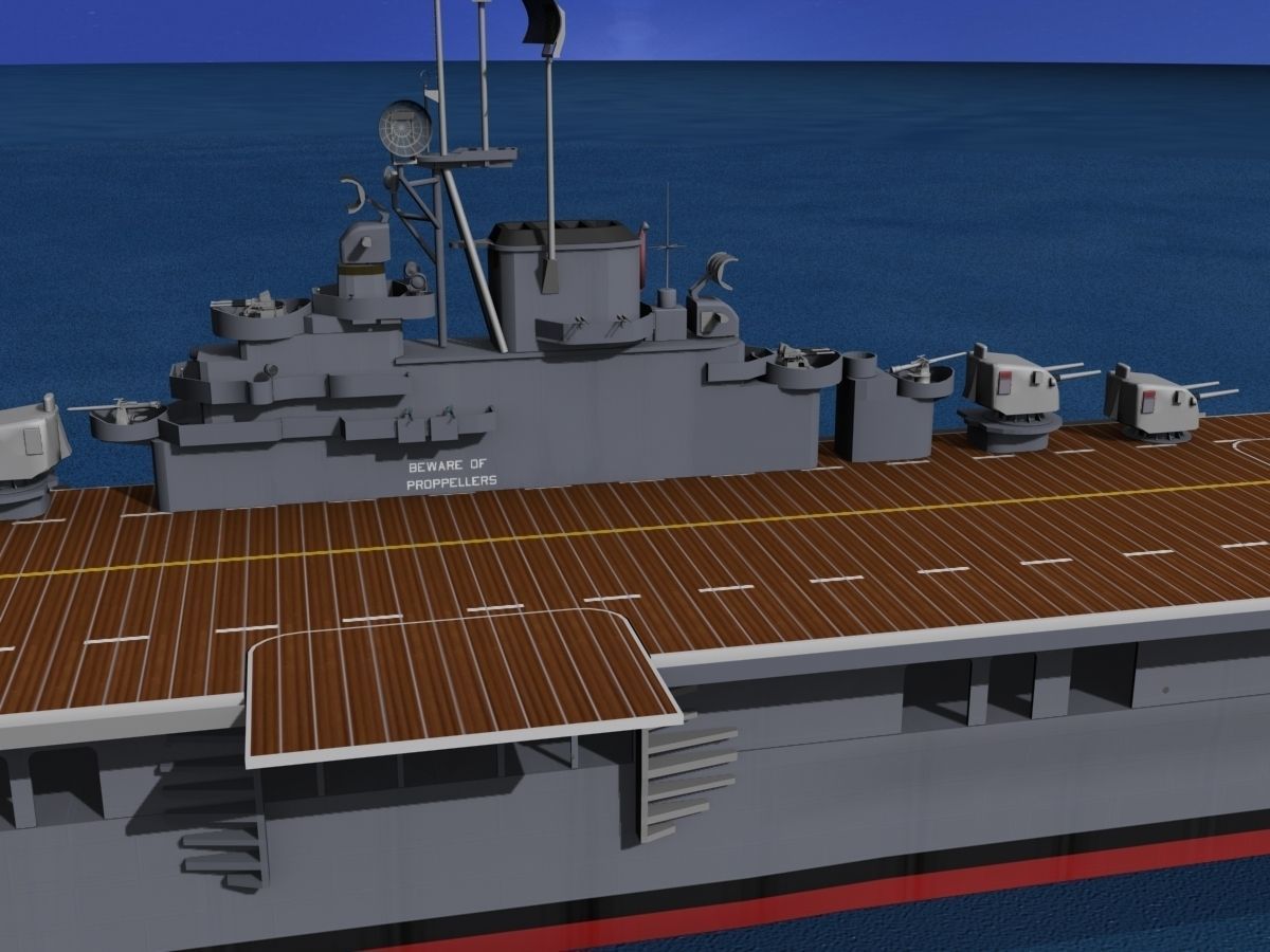Essex Class Aircraft Carrier CV-9 USS Essex 3D model_15