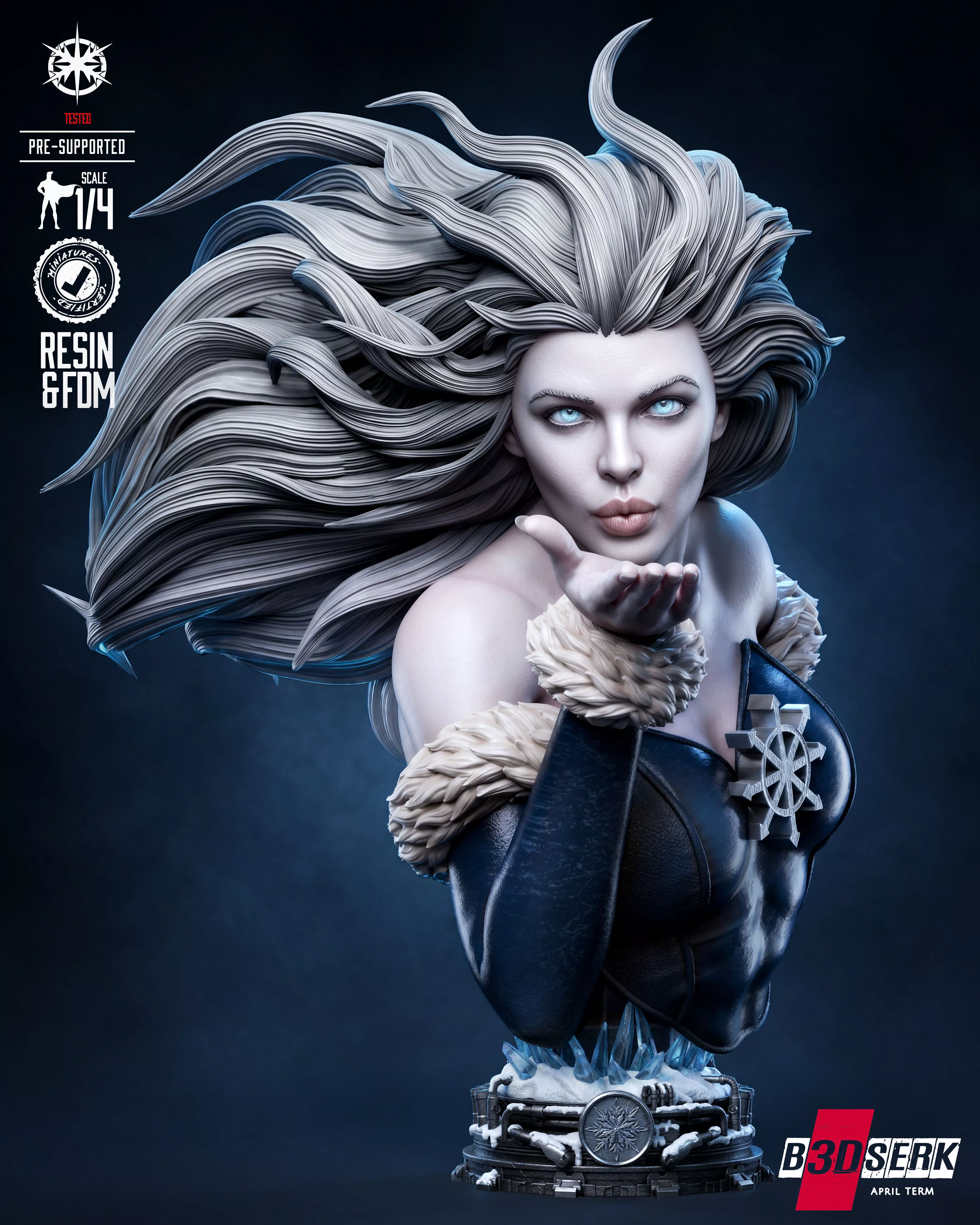 B3DSERK Killer Frost Bust 3D print model