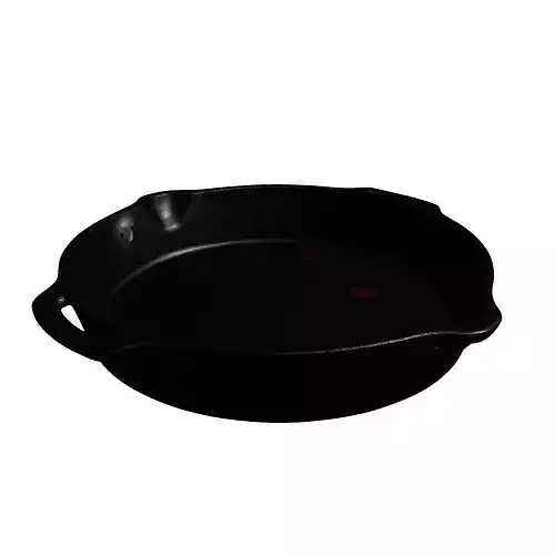 Cast Iron Skillet Fry Pan 3D model 4