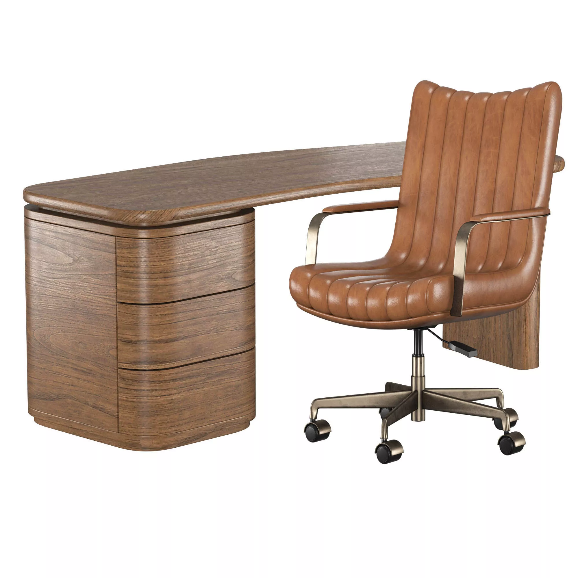 SET Lemmy Chair Hawthorne Desk 3D model