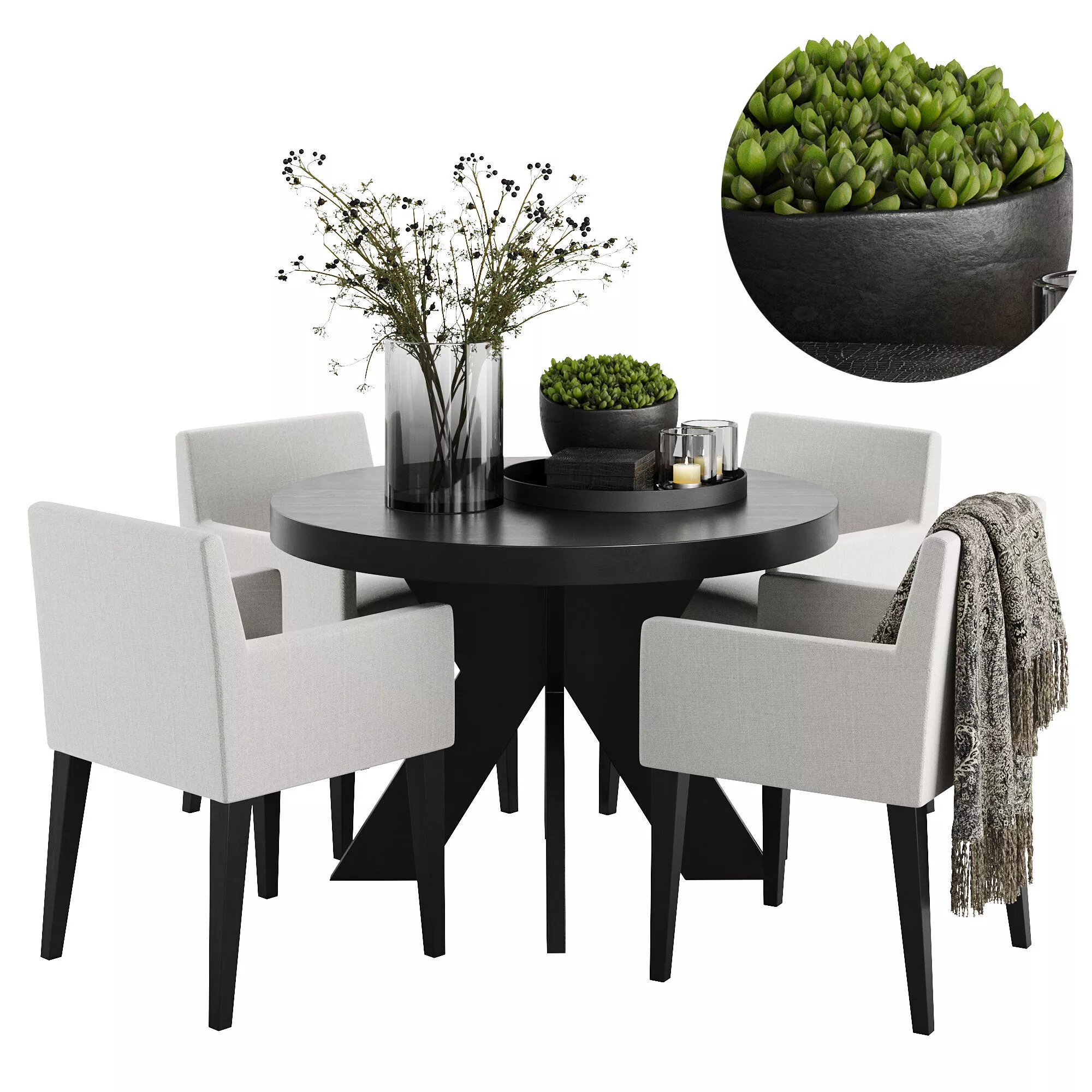 Dining set 04 3D model