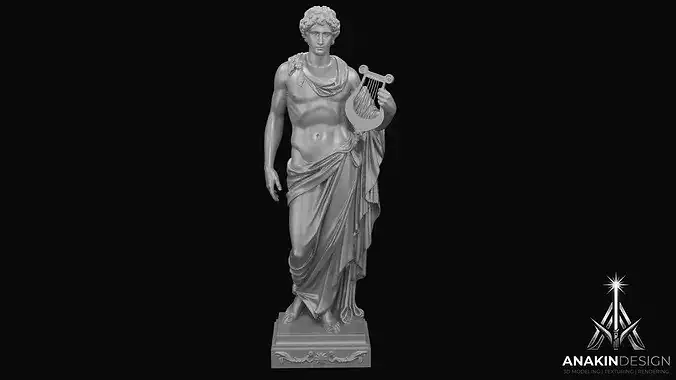 Apollo Statue Greek - Roman God 3D Print Model