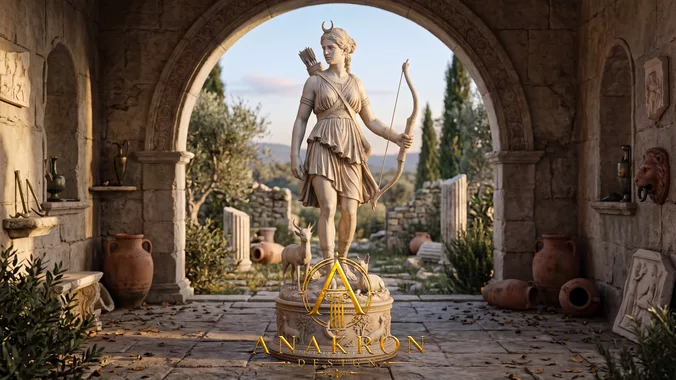 Artemis Statue Greek  - Roman Goddess -  v1 3D Print Model