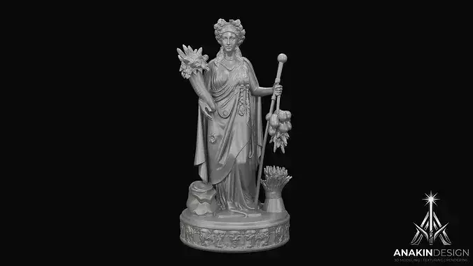 Demeter Statue Greek - Roman Goddess 3D Print Model