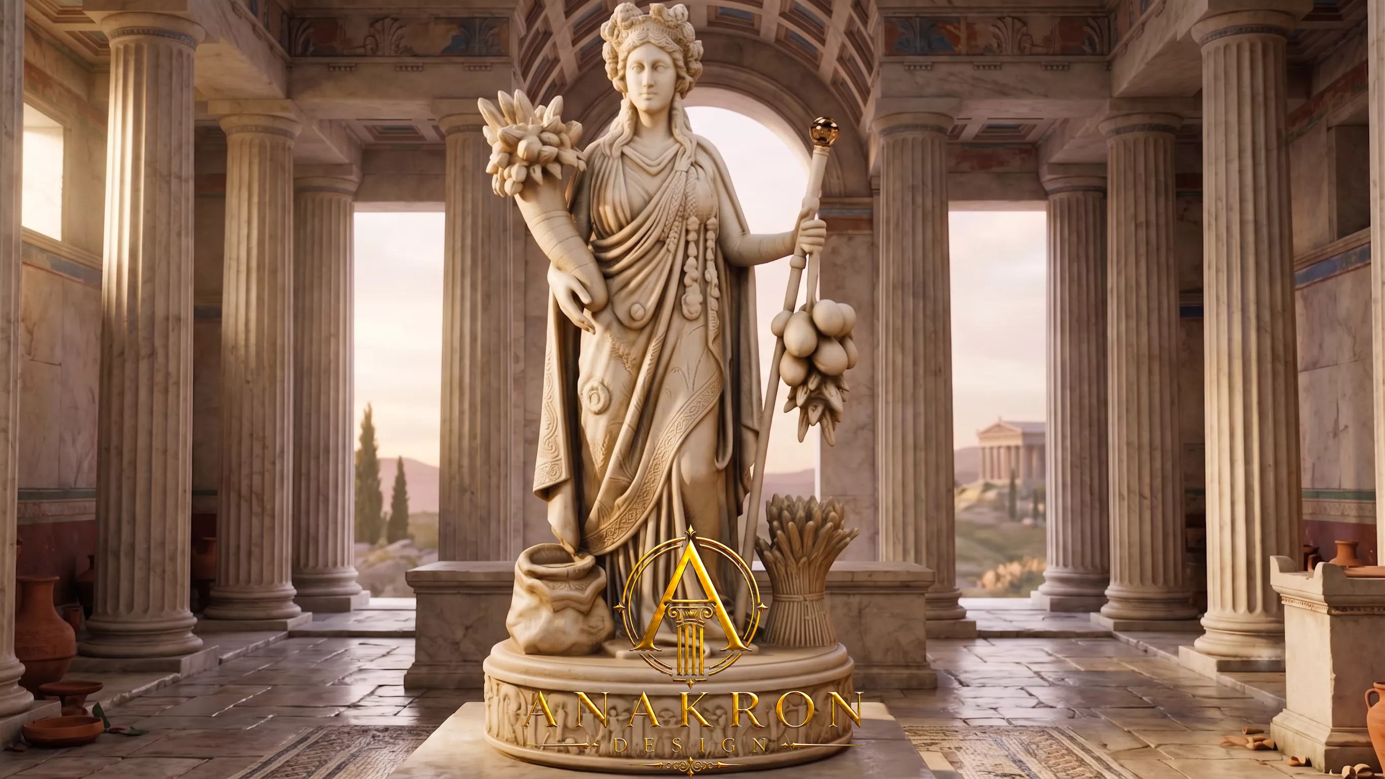Demeter Statue Greek - Roman Goddess 3D Print Model 3D print model