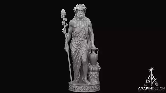 Dionysus Statue Greek - Roman God 3D Print Model