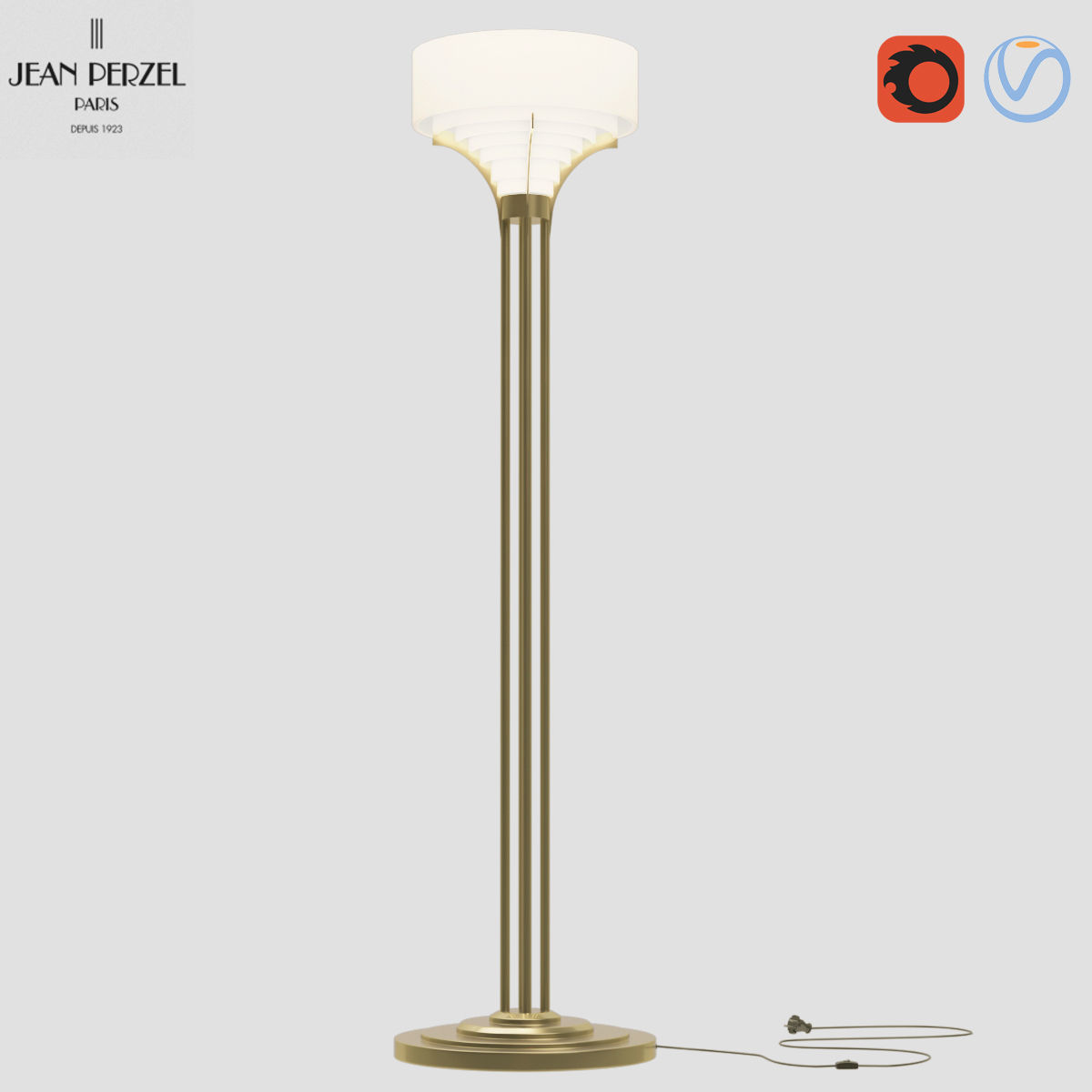 Jean Perzel Art Deco Floor Lamp 38 3d Asset Cgtrader Jean Perzel Art Deco Floor Lamp 38 3d Model Max Obj 3ds Fbx Unitypackage Pdf 1