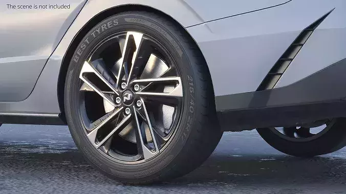 Hyundai Sonata Sport Wheel Rim 3D model 2