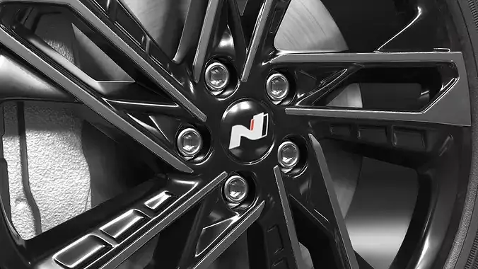 Hyundai Sonata Sport Wheel Rim 3D model 4