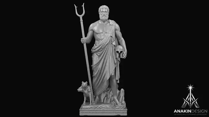 Hades Statue Greek - Roman God 3D Print Model