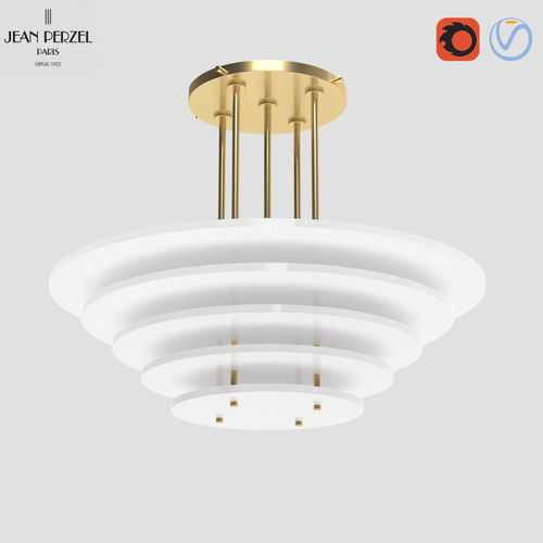 Jean Perzel Design Ceiling Light 58 bis Low-poly 3D model