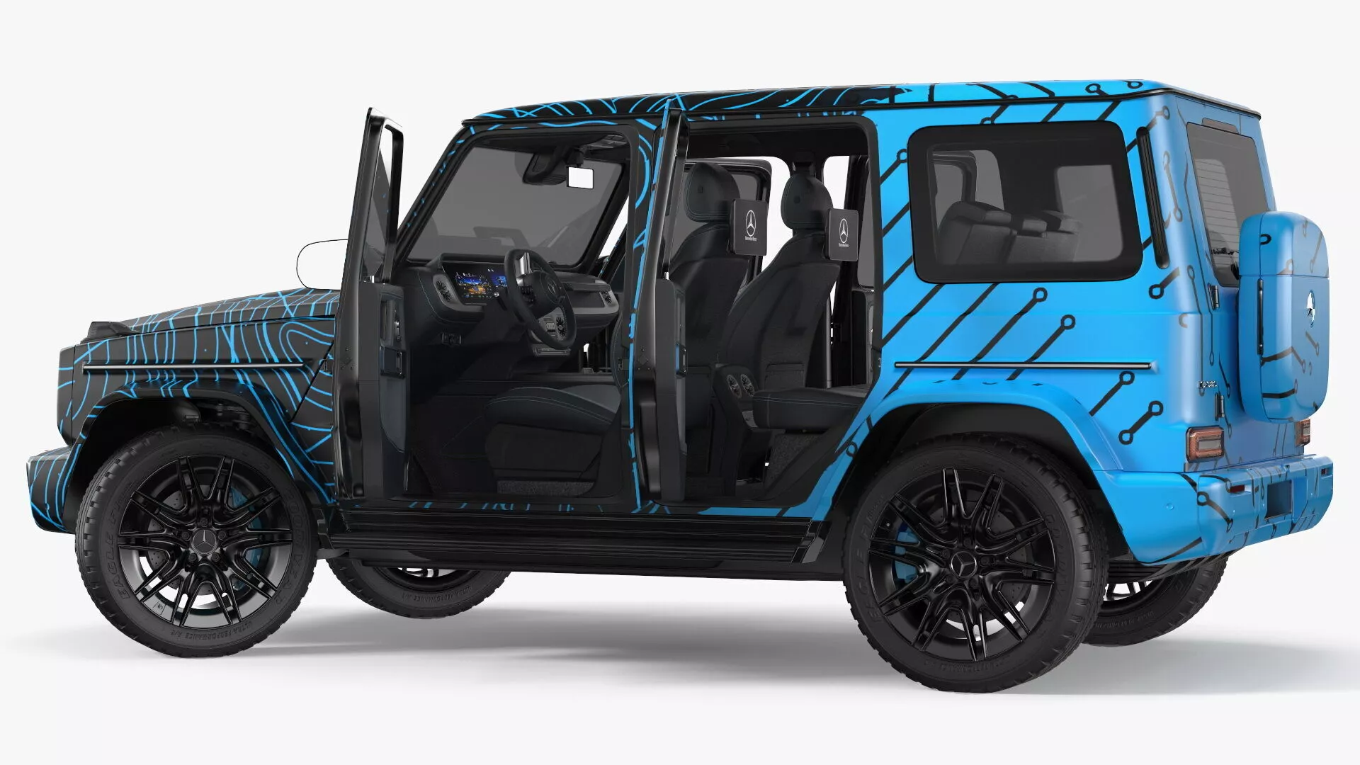 Mercedes-Benz G580 with Dynamic Pattern Rigged for Cinema 4D 3D model