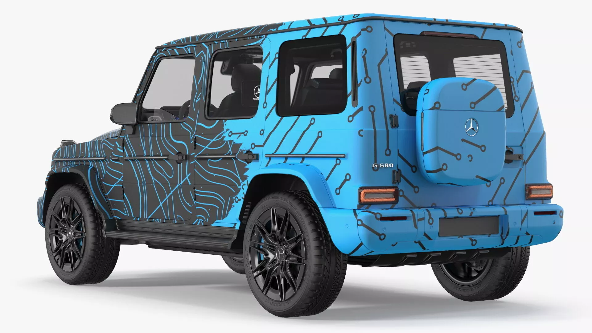 Mercedes-Benz G580 with Dynamic Pattern Rigged for Maya 3D model