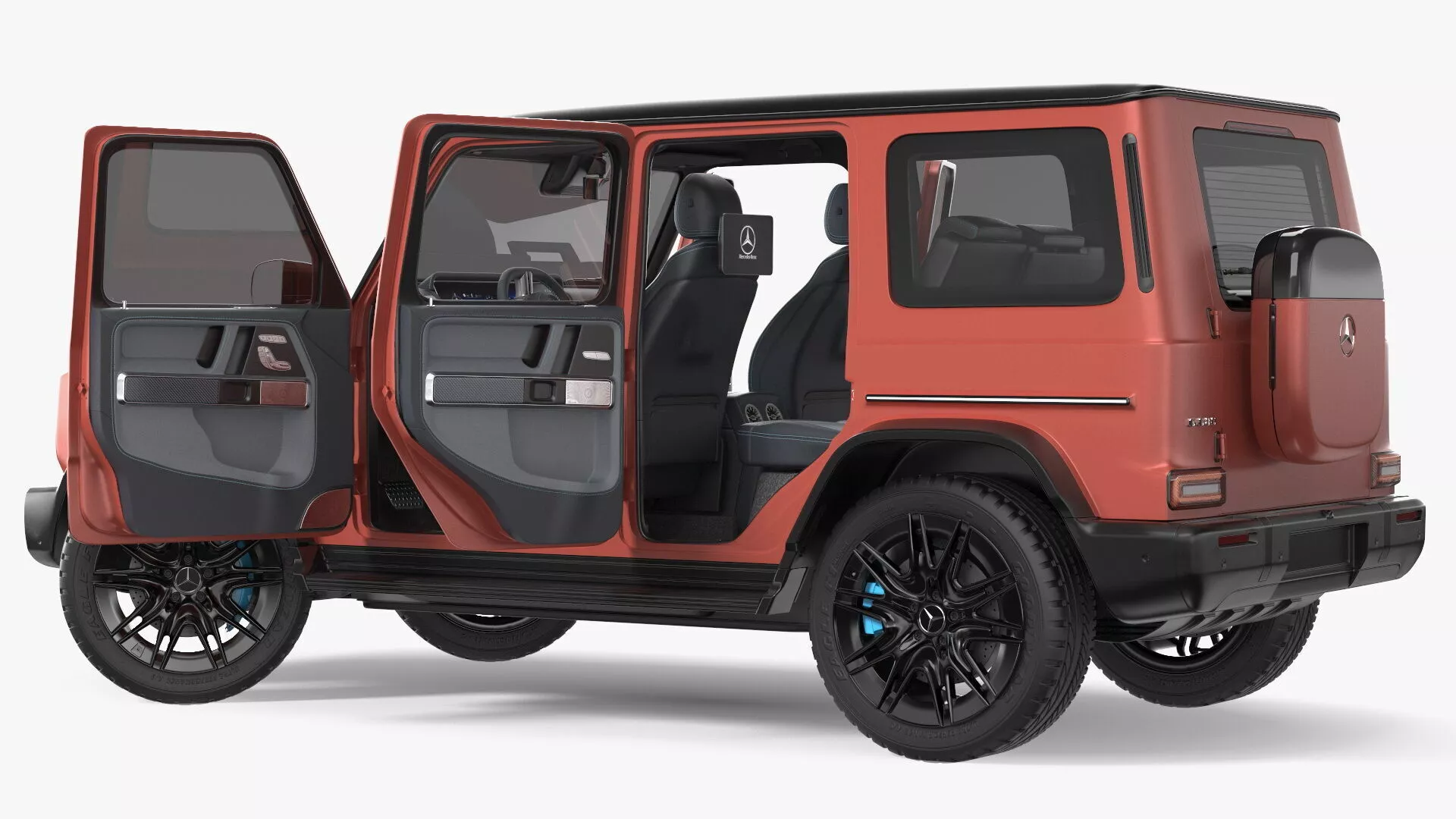 Mercedes-Benz G580 2025 Red Rigged for Maya 3D model