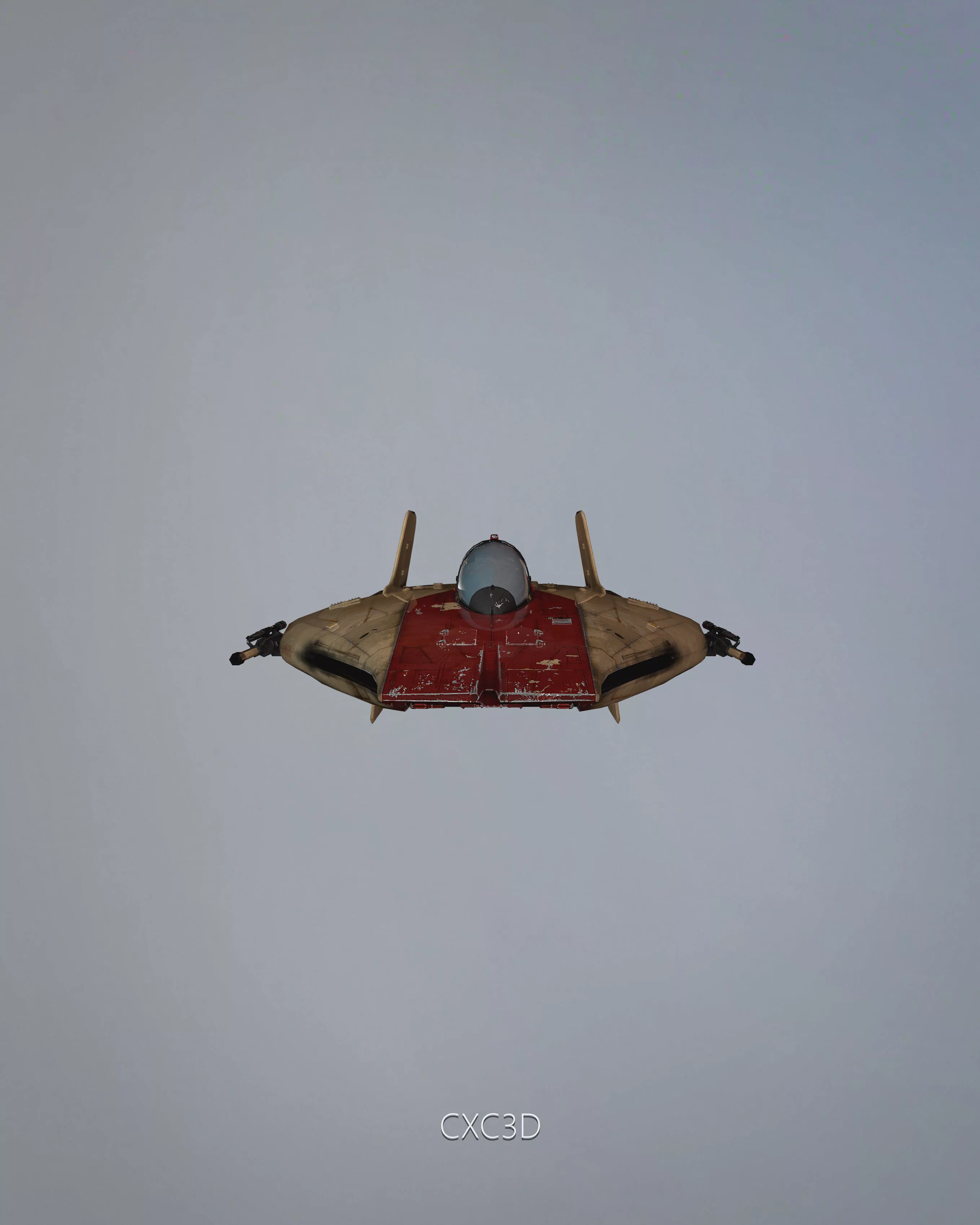 A-Wing Starfighter 3D Asset Recreation Low-poly 3D model