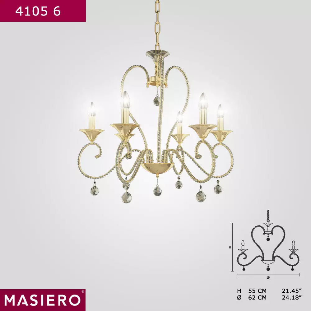 Masiero 4105-6 chandelier 3D model_0