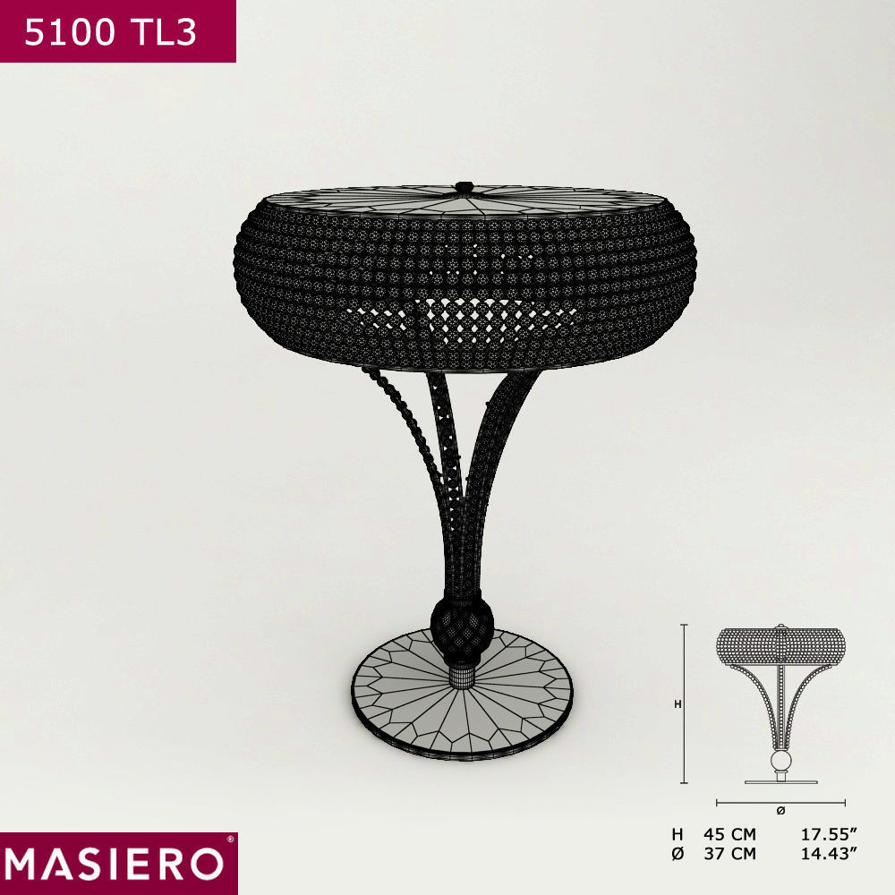 Masiero 5100 TL3 table lamp 3D model_1