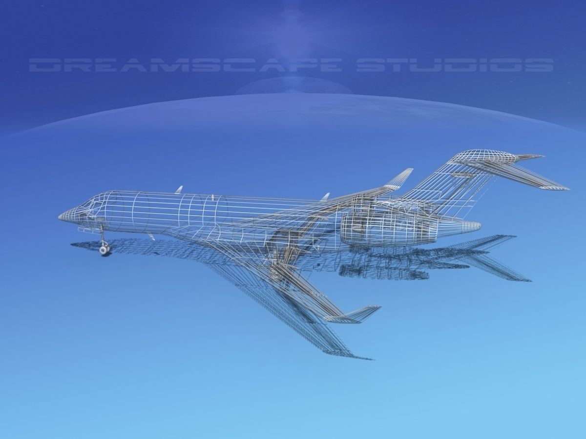 Bombardier Global 5000 V04 3D model_13