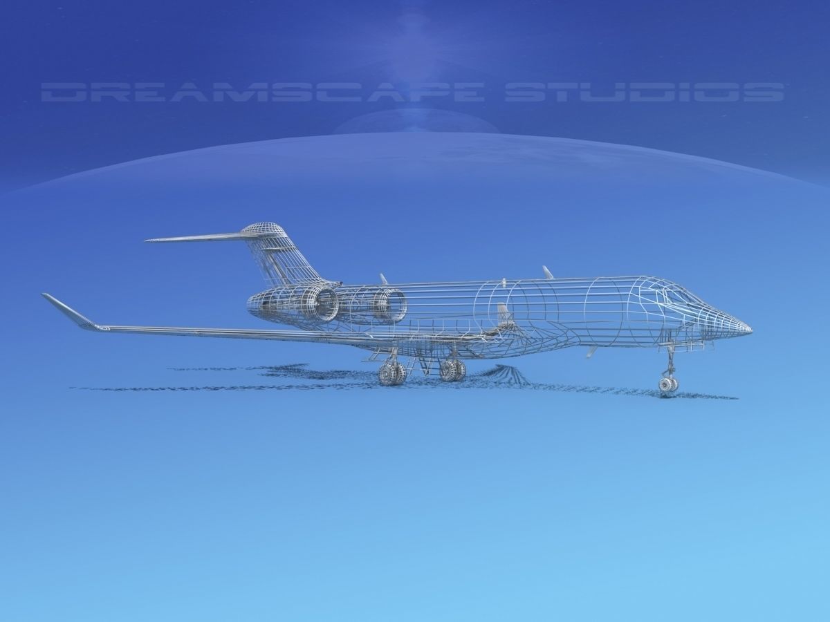 Bombardier Global 5000 V04 3D model_11