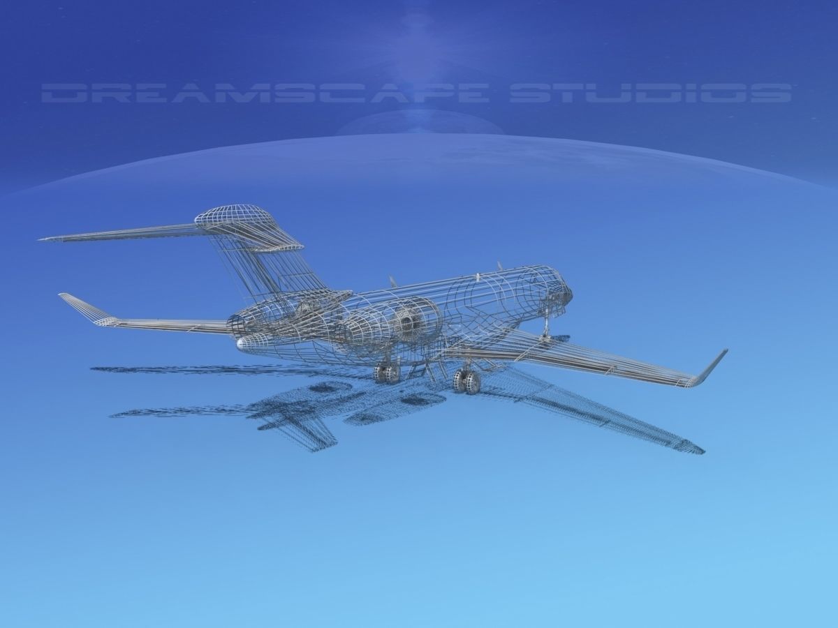 Bombardier Global 5000 V04 3D model_12