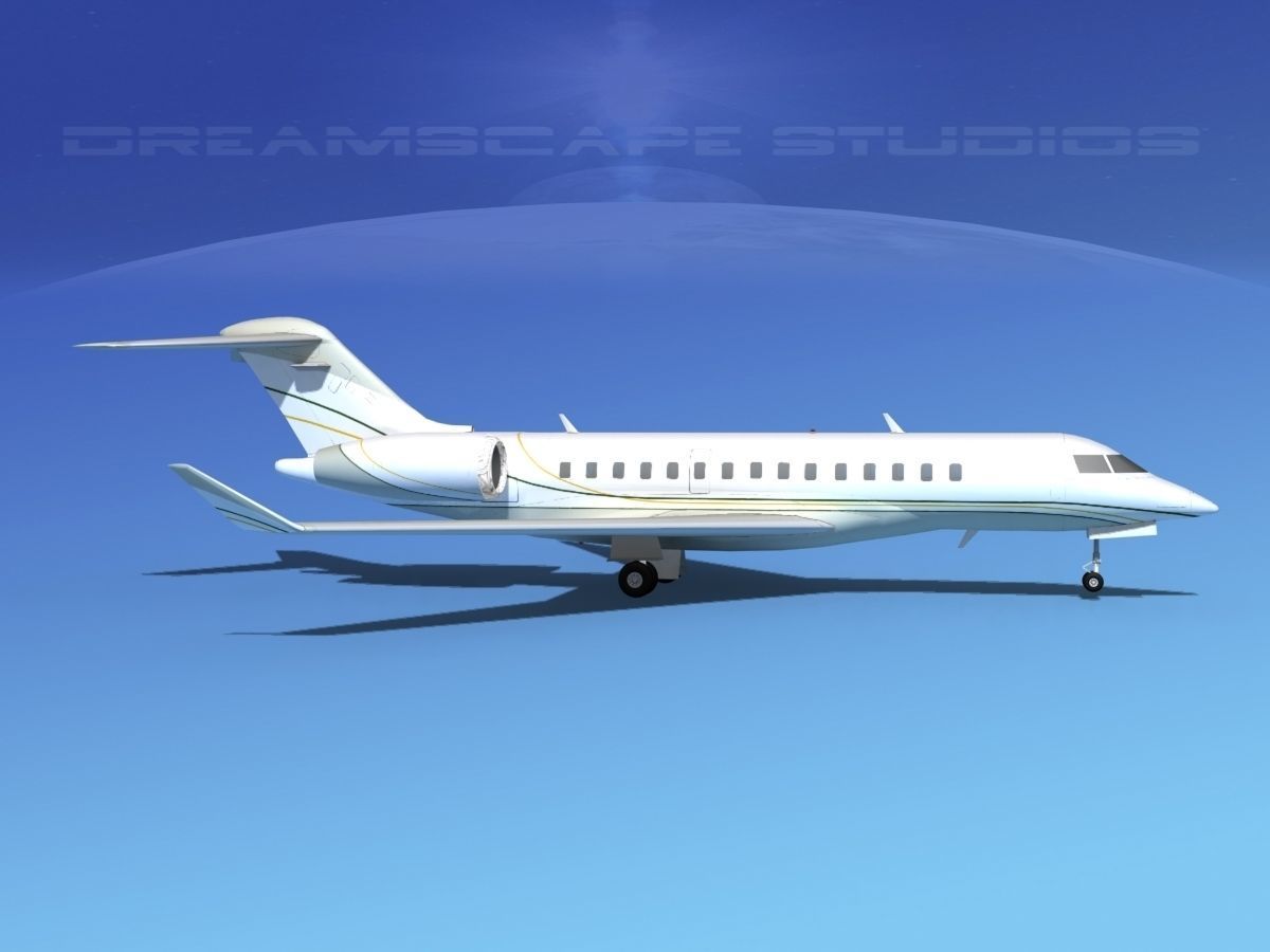 Bombardier Global 5000 V04 3D model_1