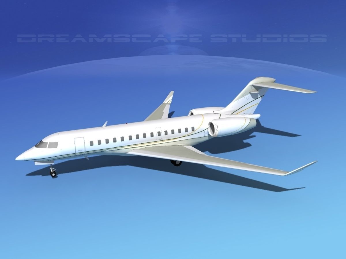 Bombardier Global 5000 V04 3D model_7