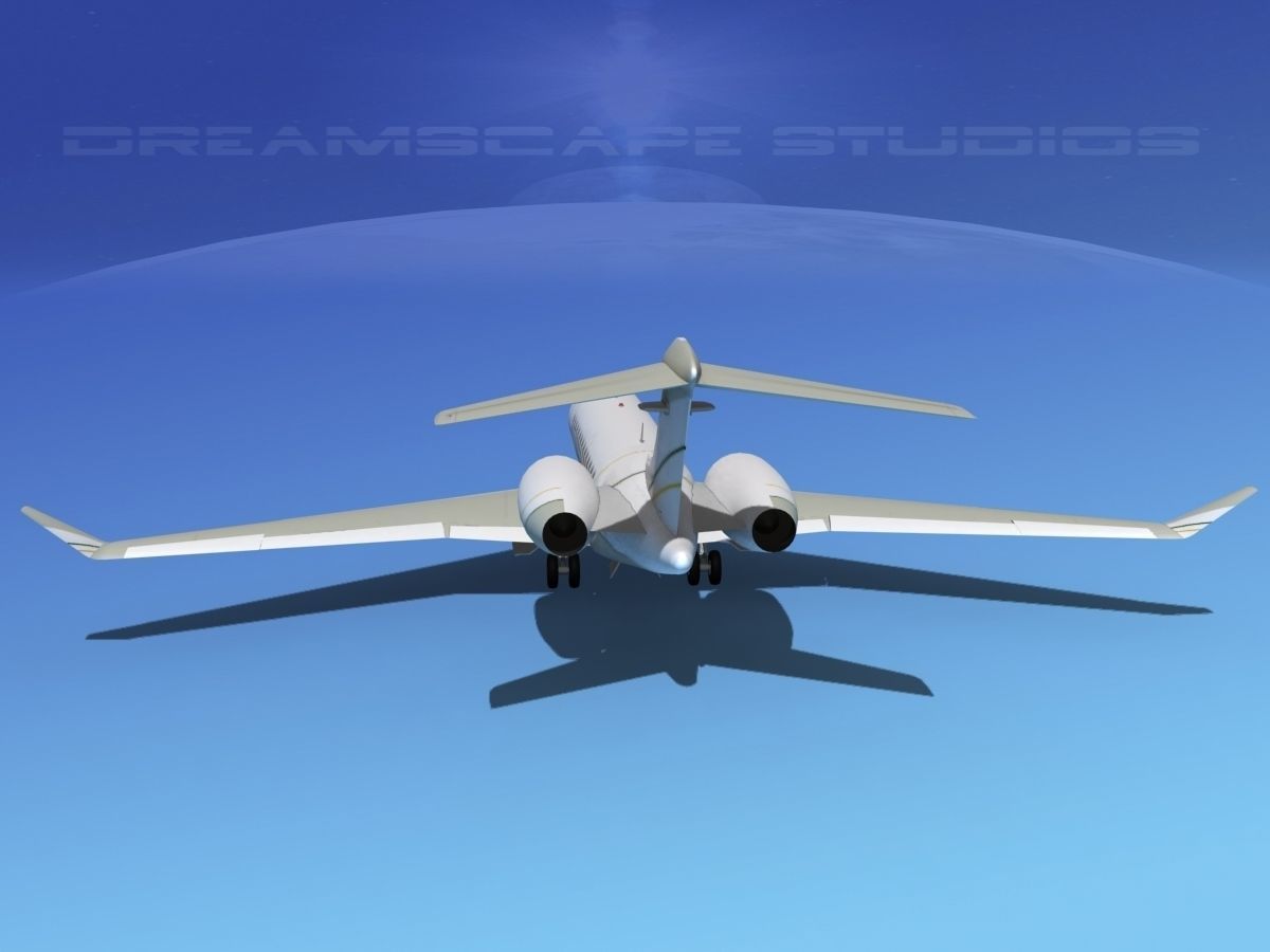Bombardier Global 5000 V04 3D model_4