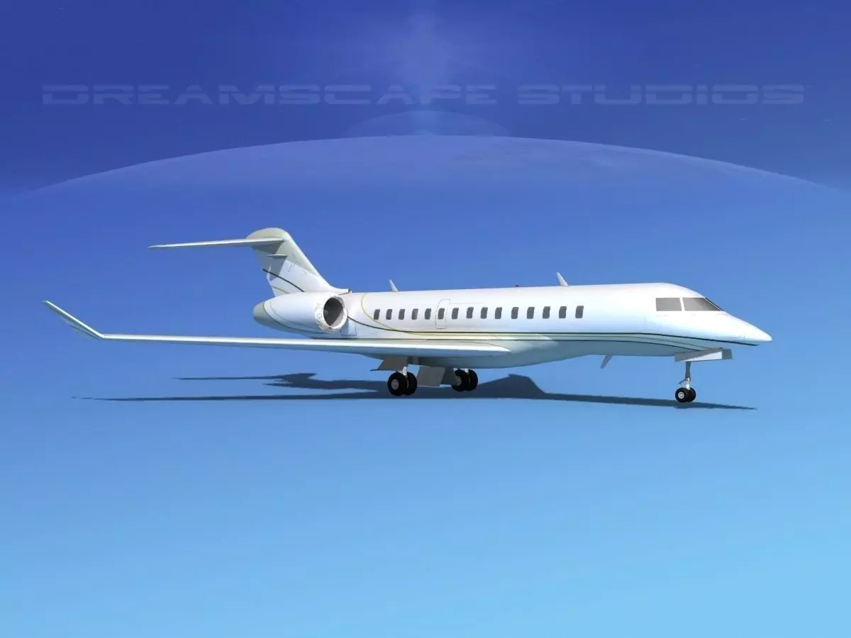 Bombardier Global 5000 V04 3D model_0