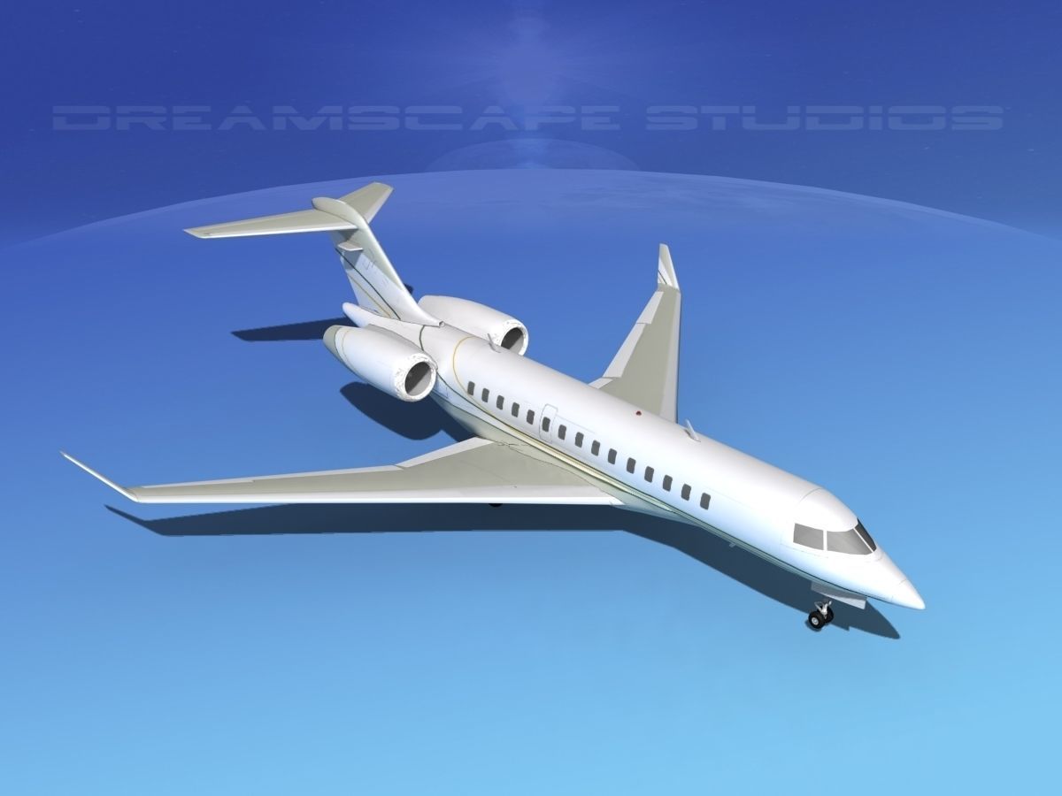Bombardier Global 5000 V04 3D model_9