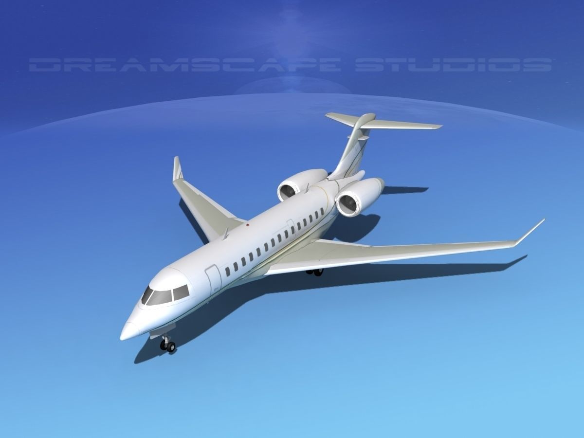 Bombardier Global 5000 V04 3D model_8