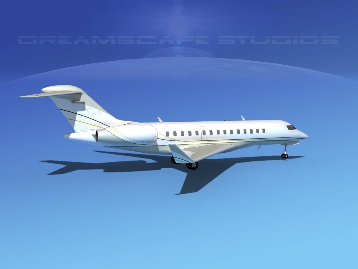 Bombardier Global 5000 V04 3D model_2