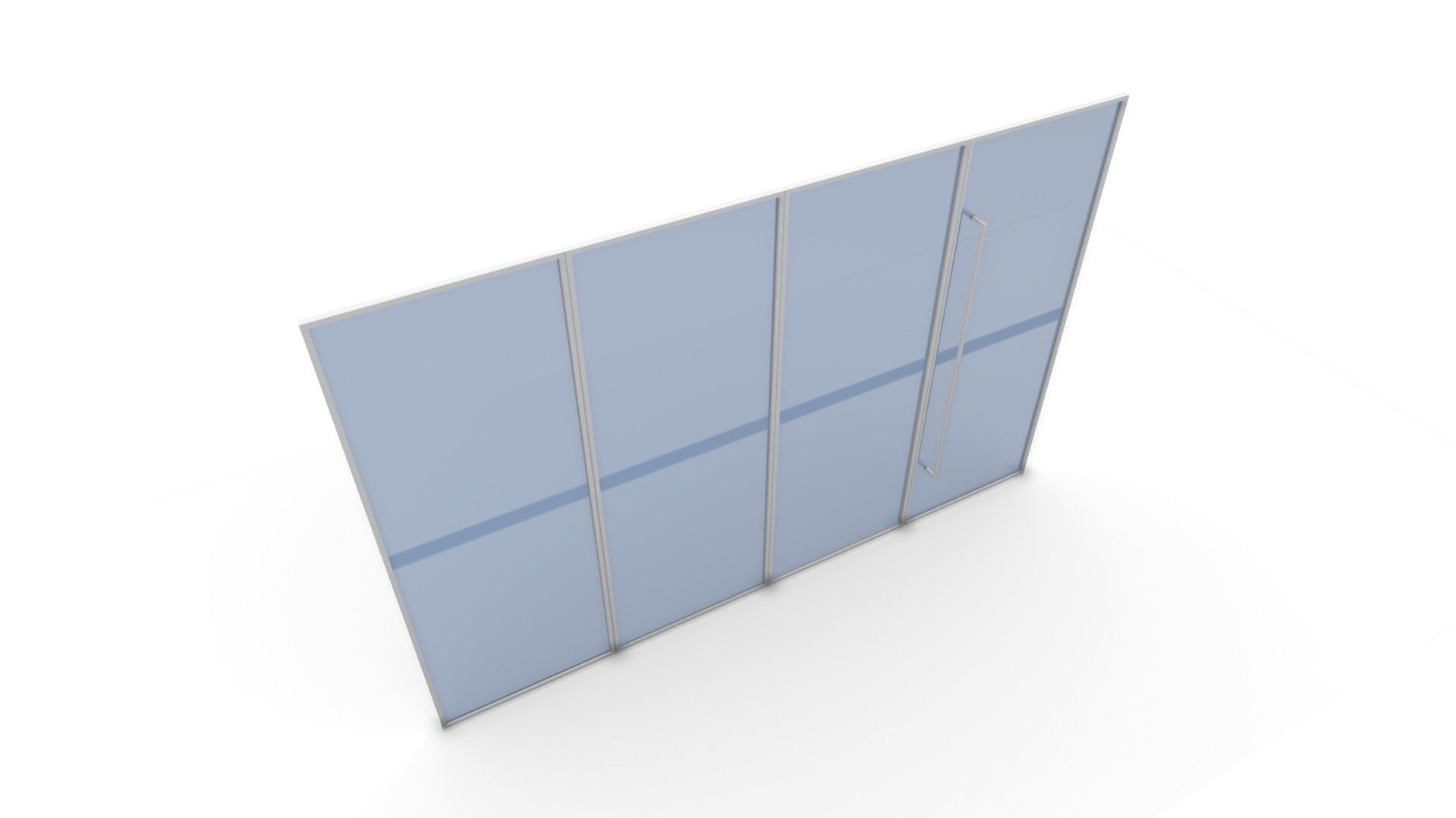 Interior Glass With Door SHC Quick Office Low-poly 3D model_4