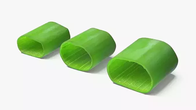 Chopped Green Onion Pieces Set 3D model