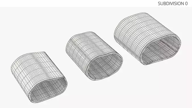 Chopped Green Onion Pieces Set 3D model 7