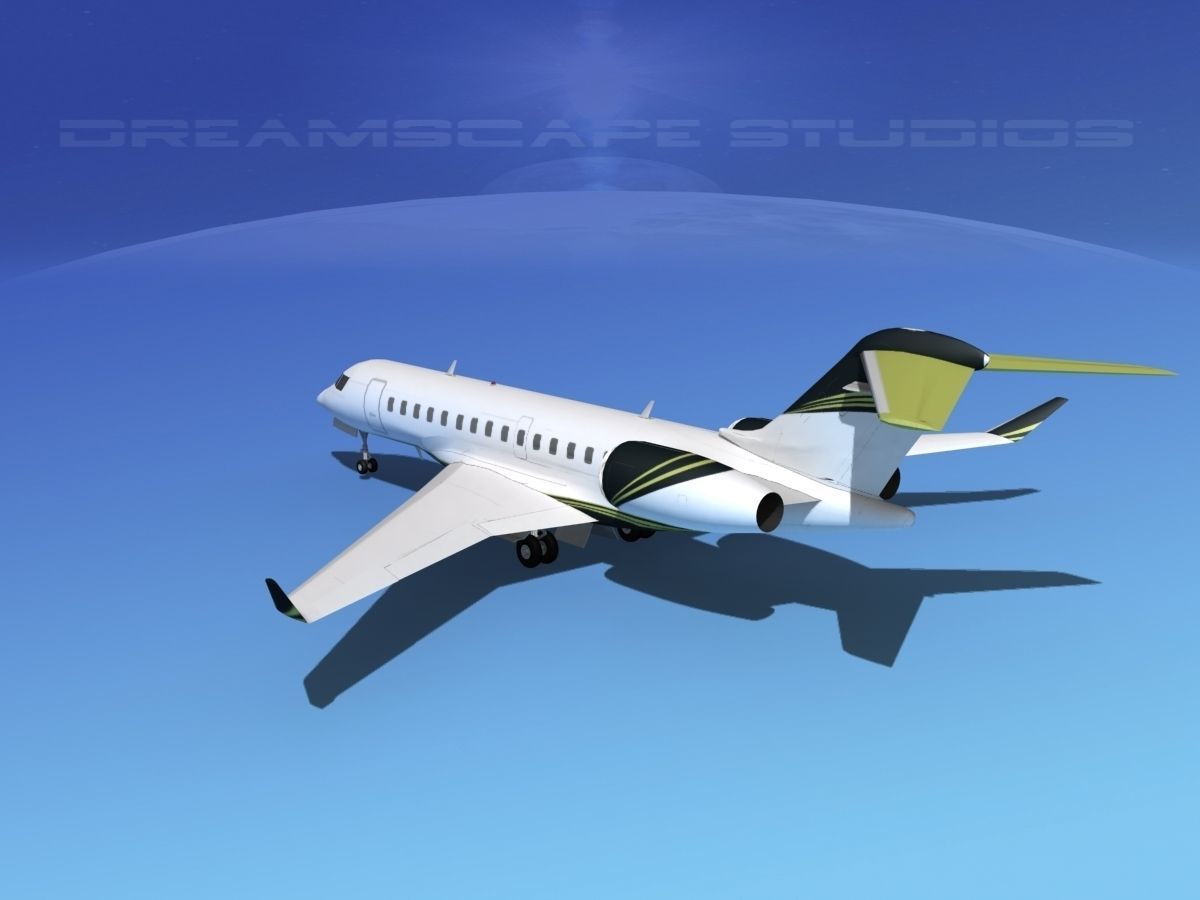 Bombardier Global 5000 V08 3D model_5