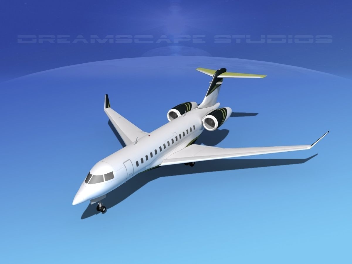 Bombardier Global 5000 V08 3D model_8