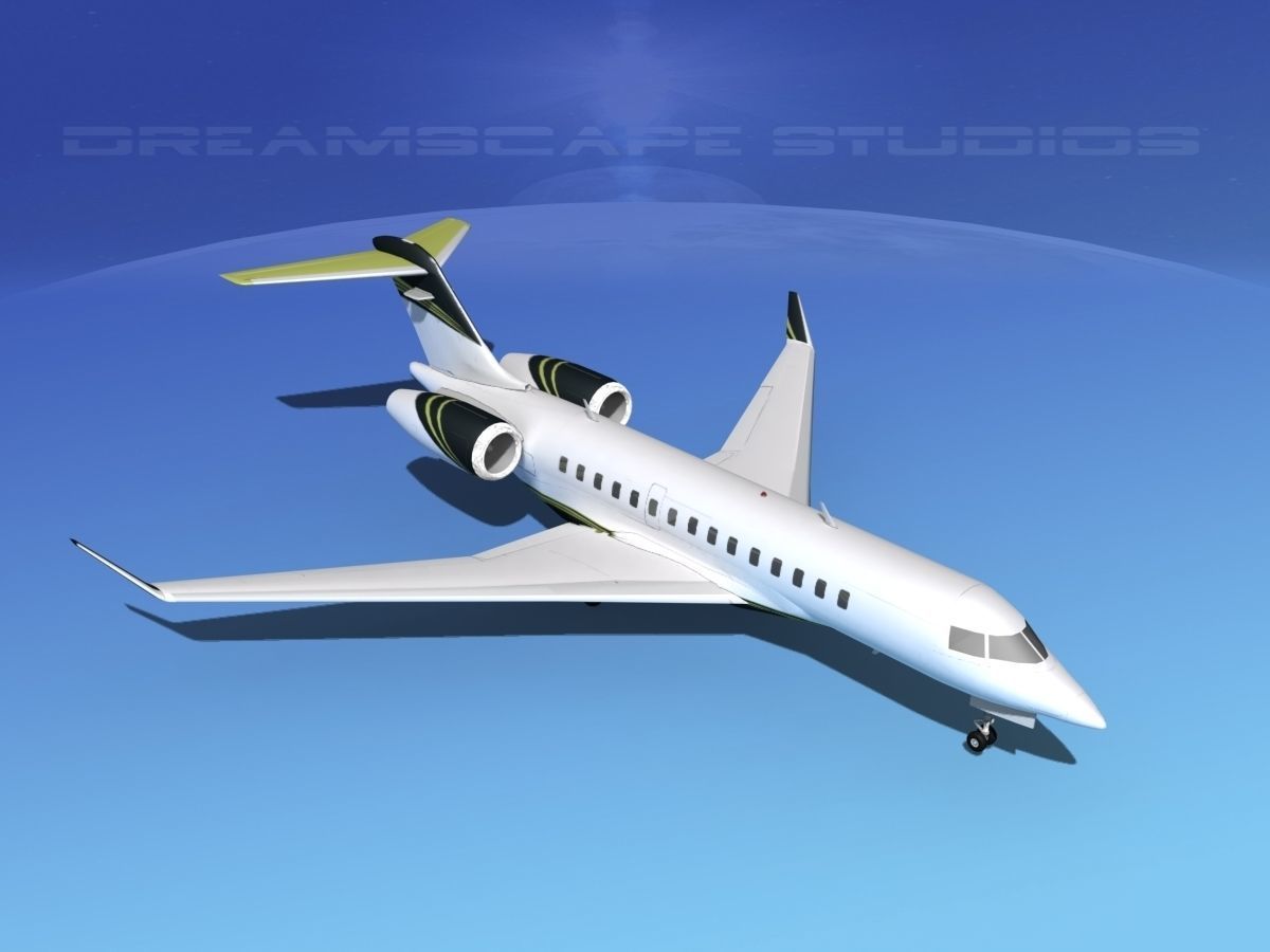 Bombardier Global 5000 V08 3D model_9