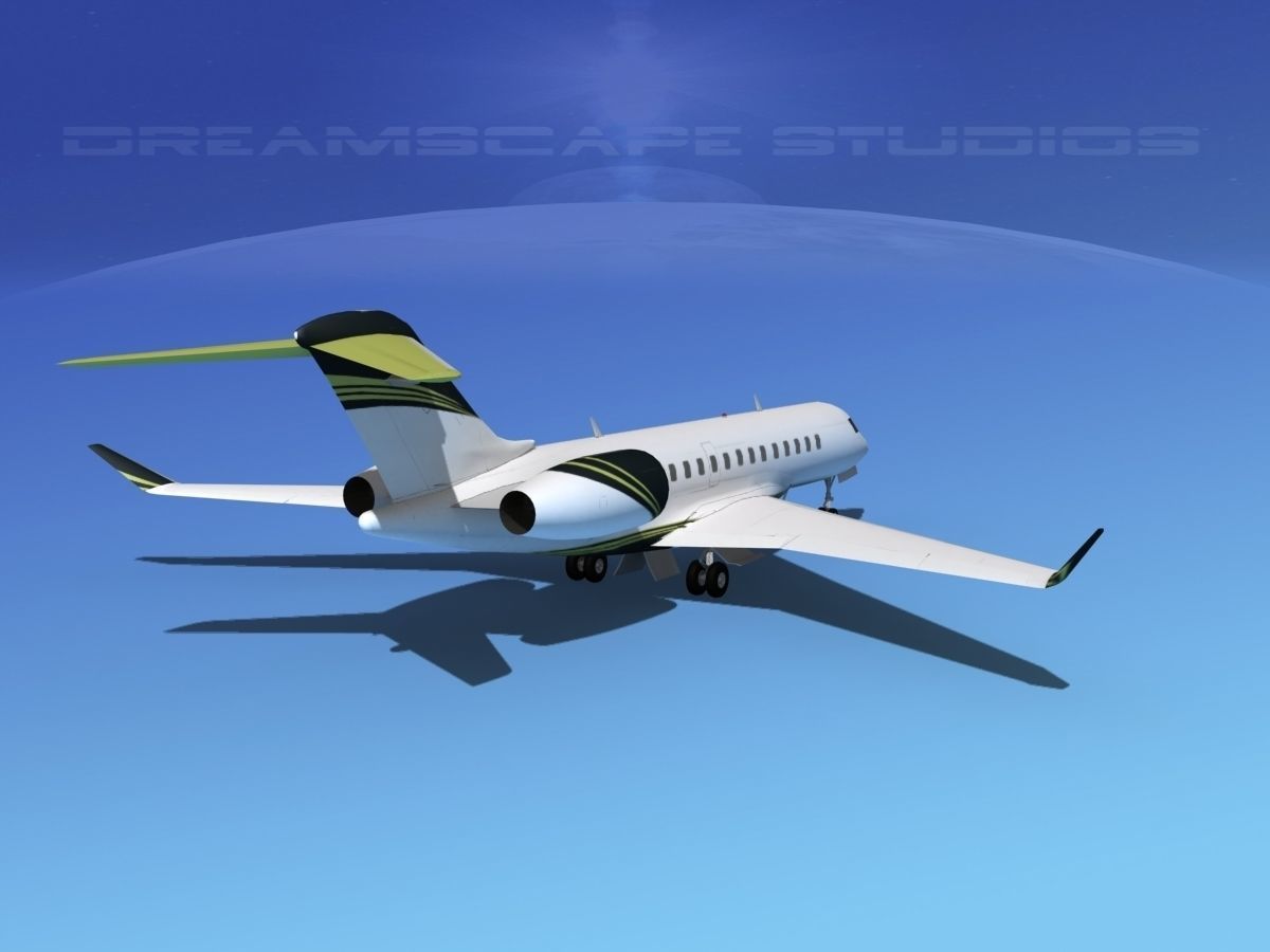 Bombardier Global 5000 V08 3D model_3
