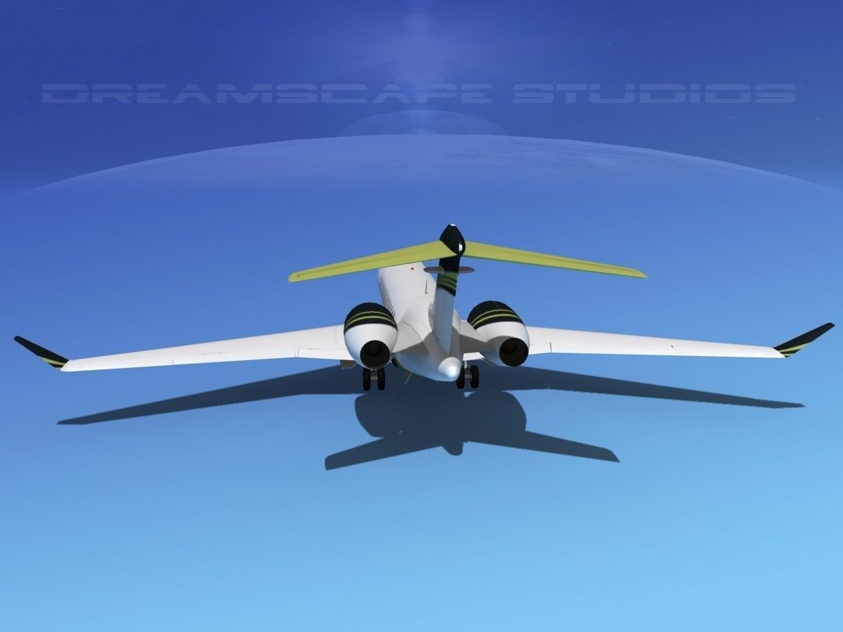 Bombardier Global 5000 V08 3D model_4