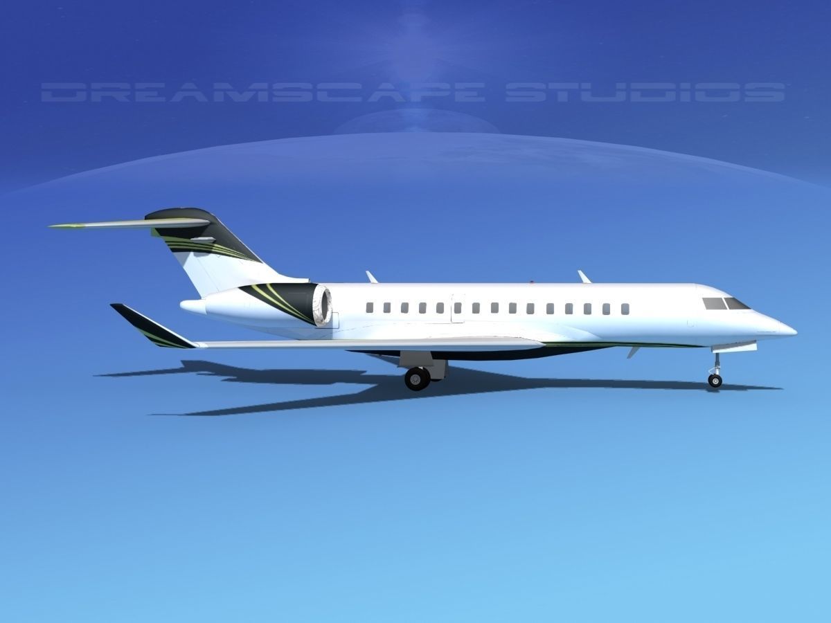 Bombardier Global 5000 V08 3D model_1