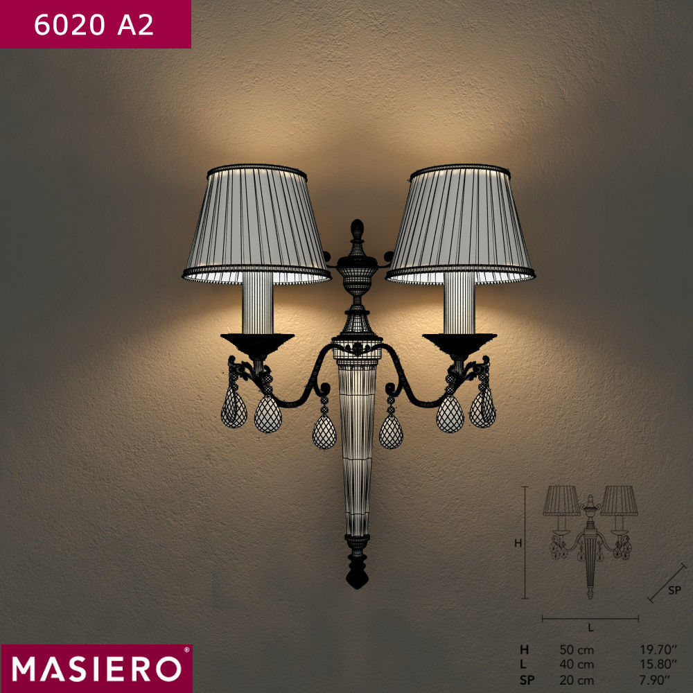 Masiero 6020 A2 wall lamp 3D model_1