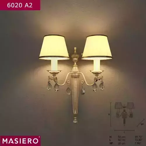 Masiero 6020 A2 wall lamp 3D model