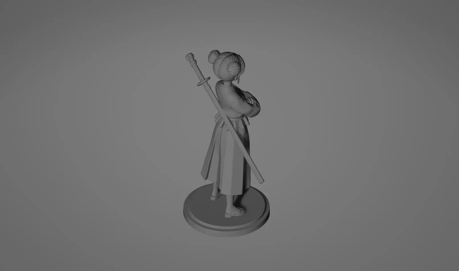 samurai student figurine 3d model 3D print model