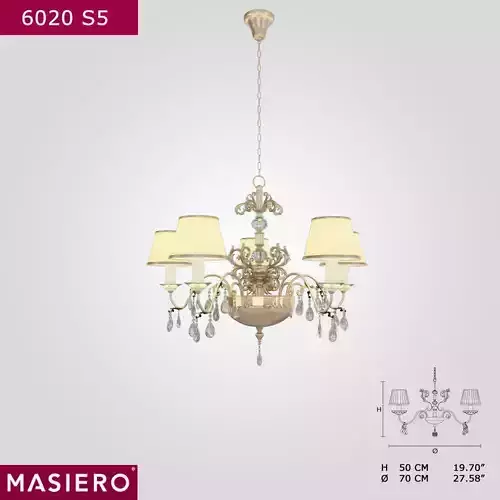 Masiero 6020 S5 chandelier 3D model