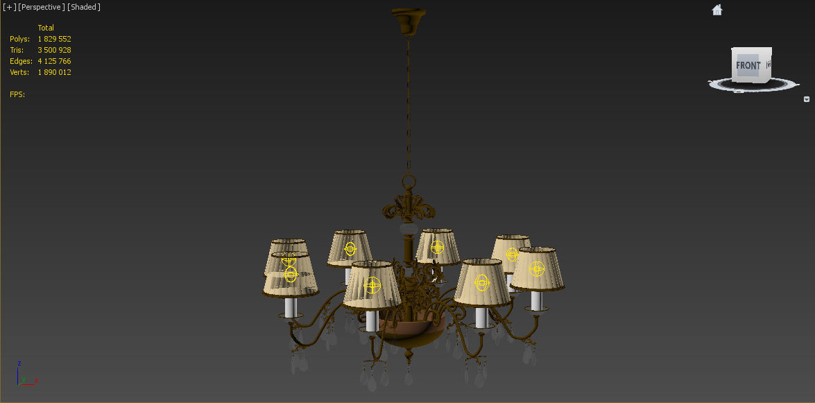 Masiero 6020 S8 chandelier 3D model_3