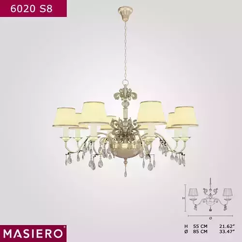 Masiero 6020 S8 chandelier